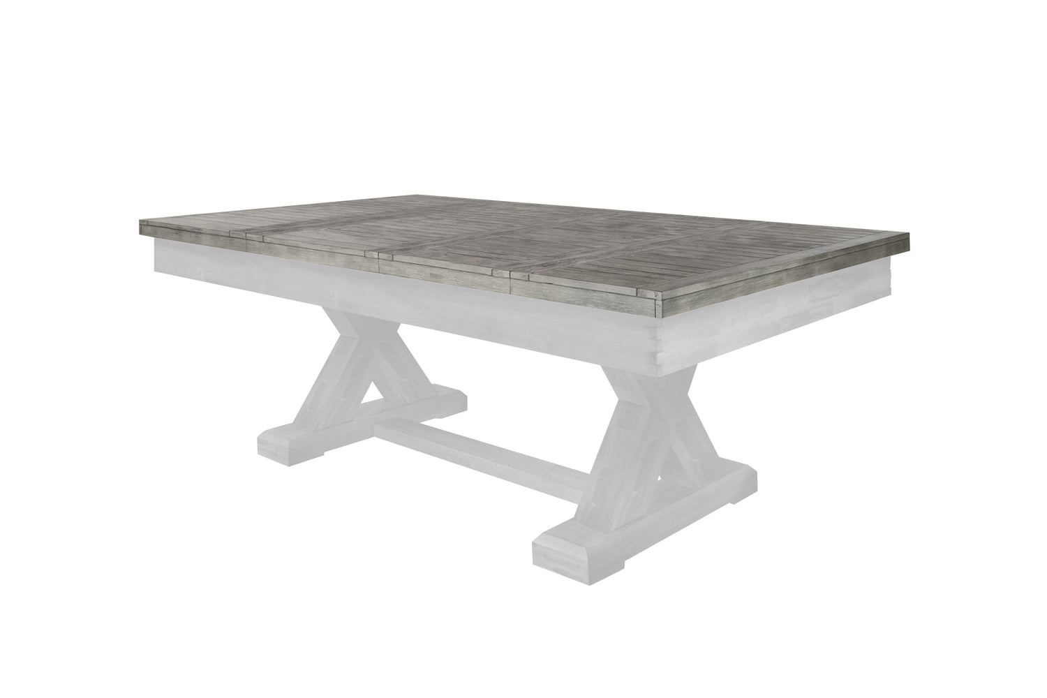 Legacy Billiards 8 Ft Outdoor Dining Top in Ash Grey Finish