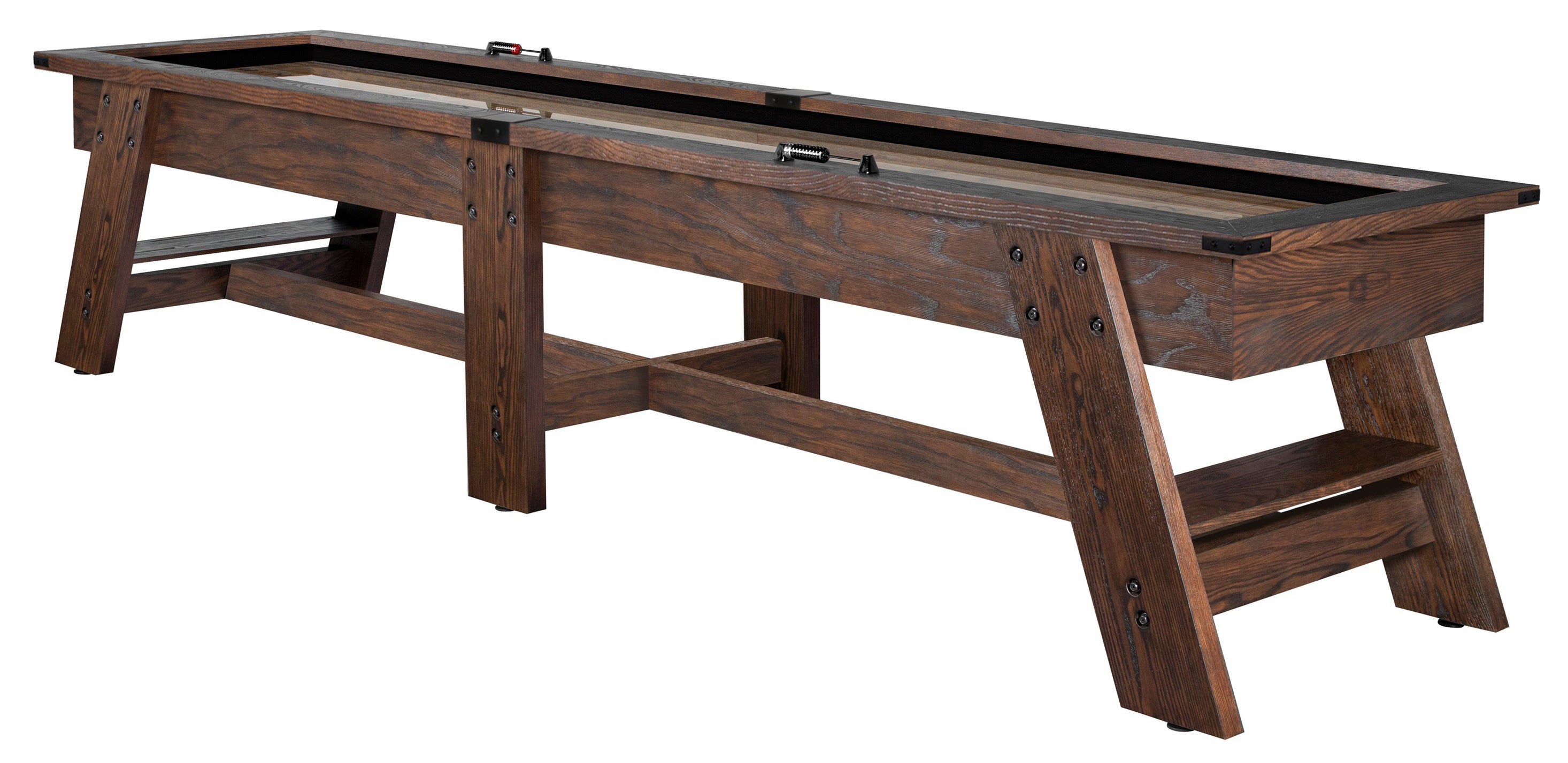 Legacy Billiards 12 Ft Barren Shuffleboard in Whiskey Barrel Finish