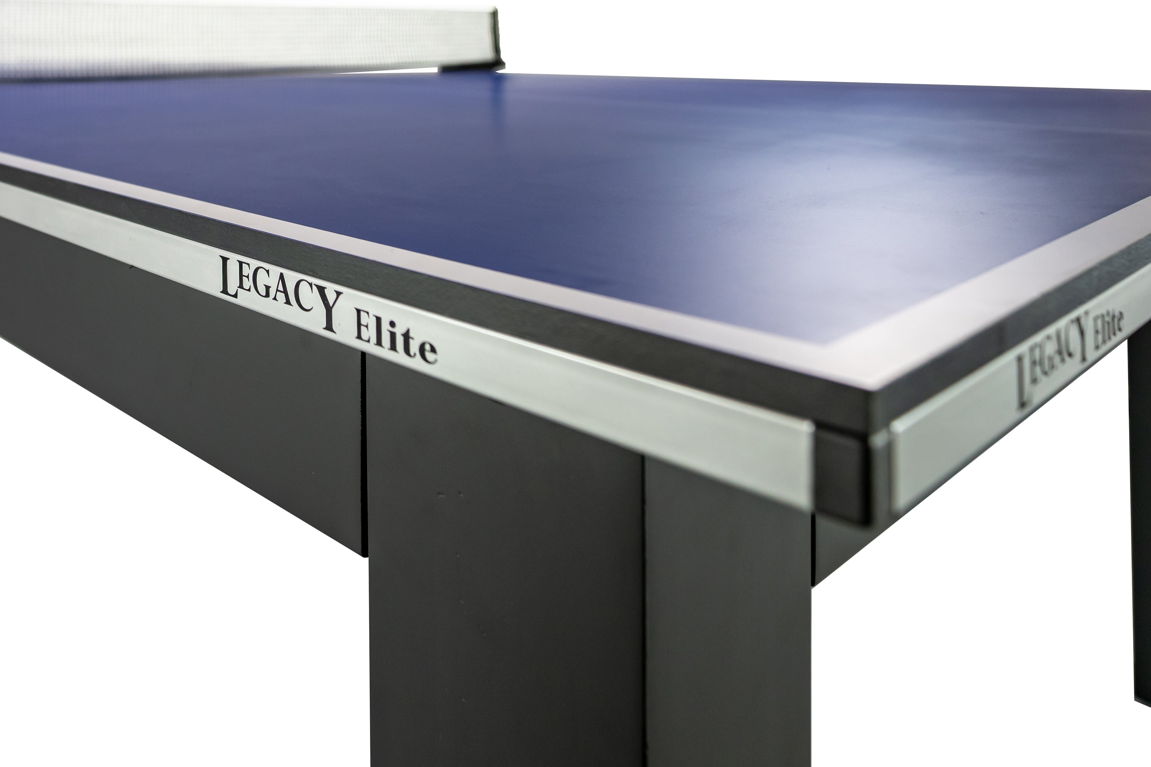 Legacy Billiards Baylor Table Tennis Table in Graphite Finish - Corner Closeup