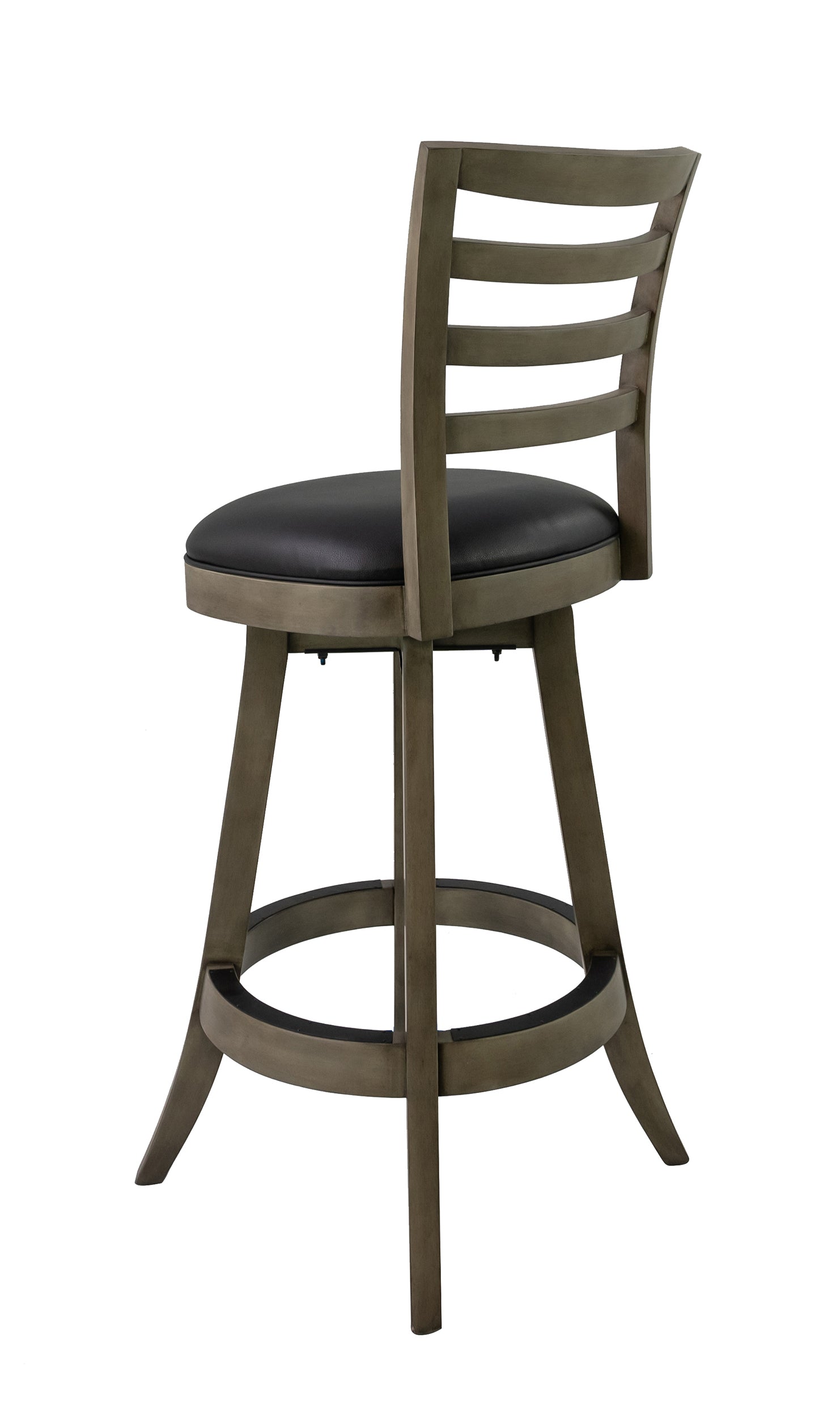 Legacy Billiards Classic Ladder Back Barstool in Overcast Finish - Back Side View