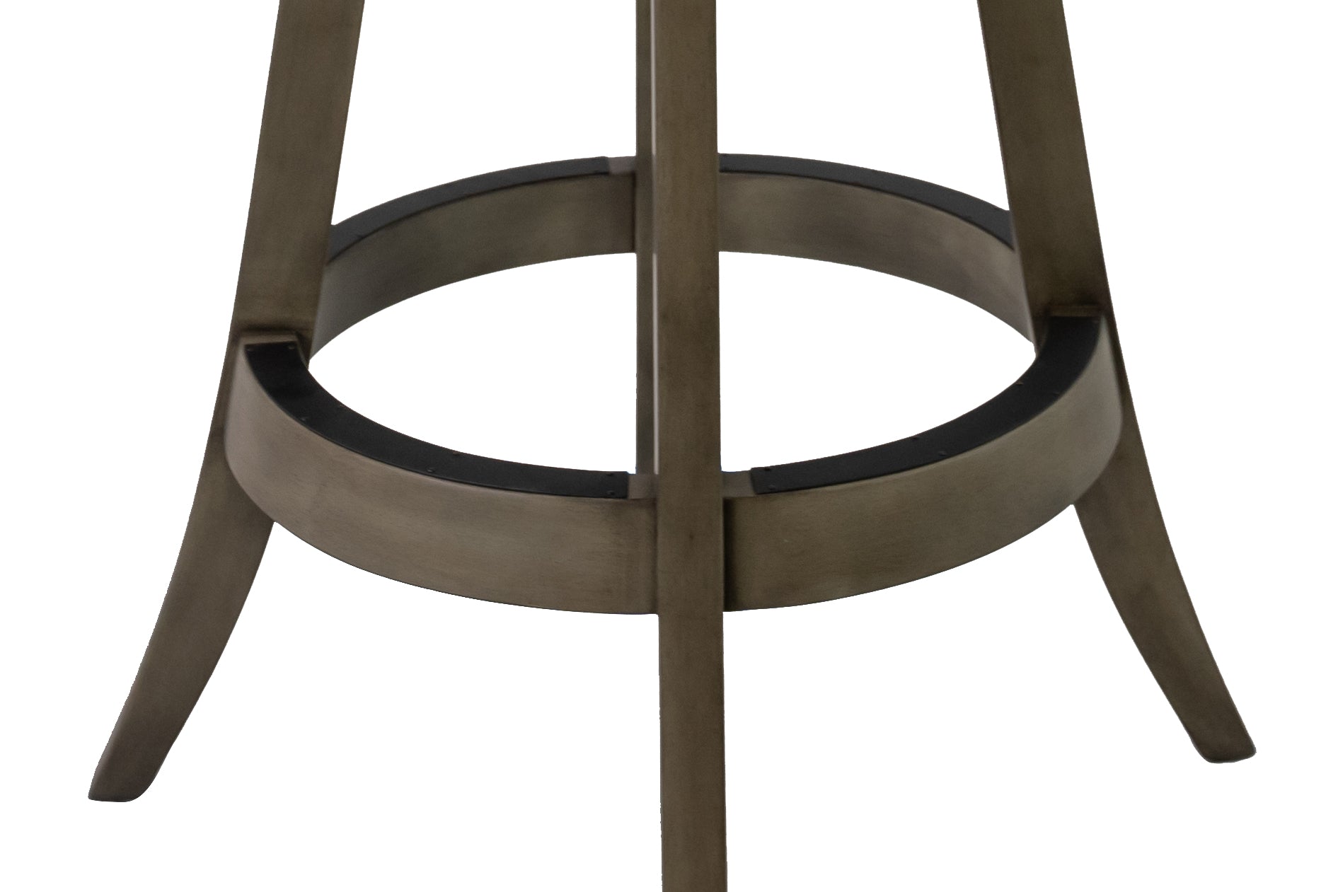 Legacy Billiards Classic Ladder Back Barstool in Overcast Finish - Footrest Closeup