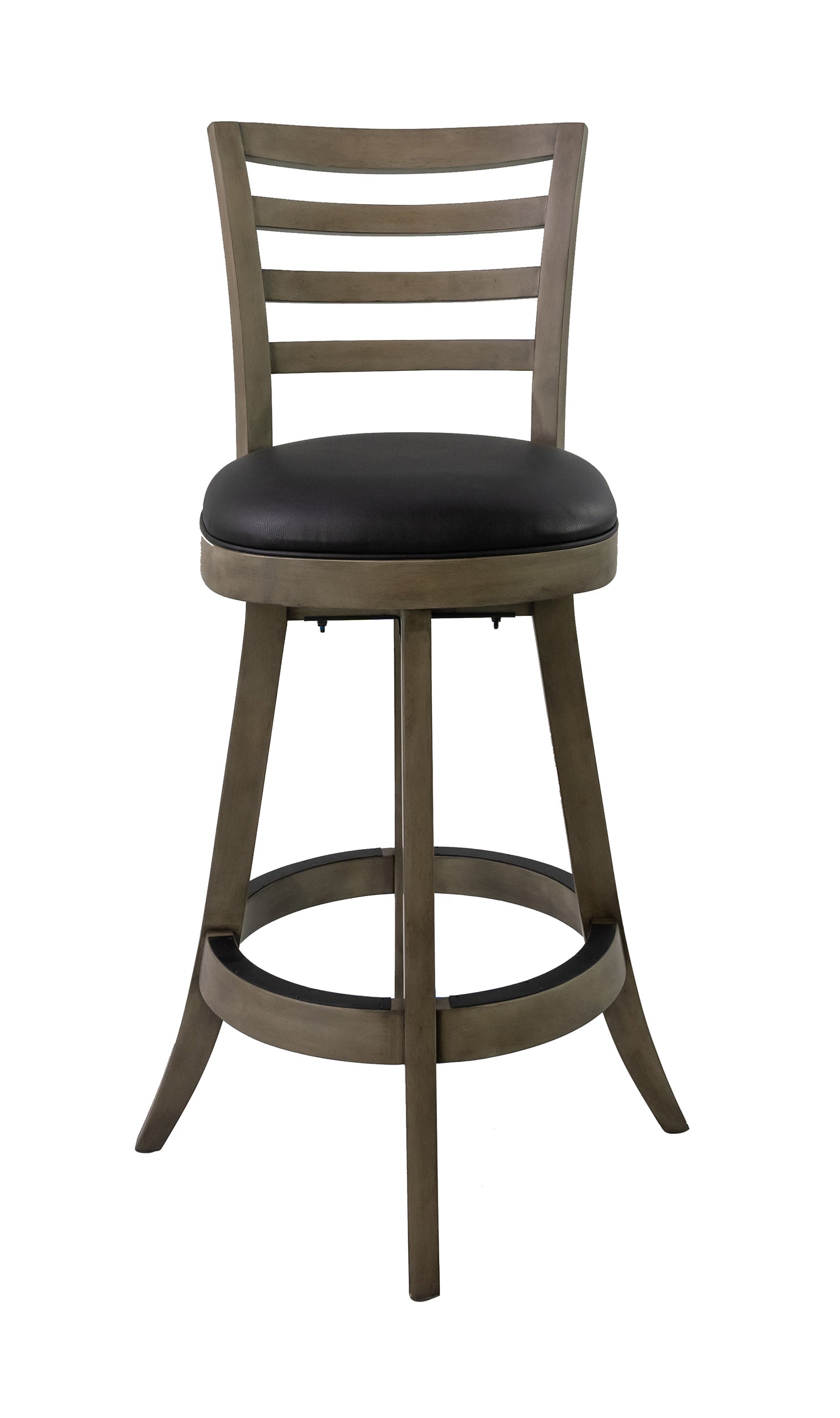 Legacy Billiards Classic Ladder Back Barstool in Overcast Finish - Front View