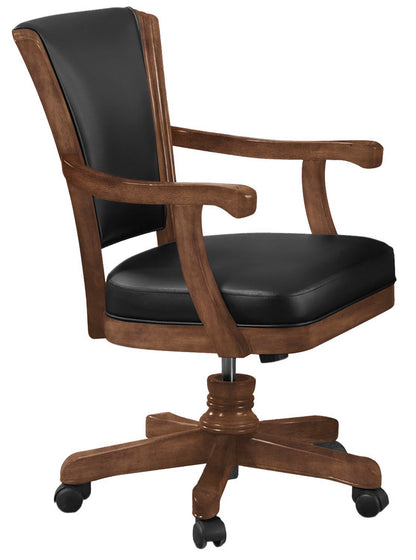 Legacy Billiards Elite Gas Lift Game Chair in Gunshot Finish