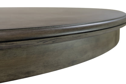 Legacy Billiards Heritage 3 in 1 Game Table with Poker, Dining and Bumper Pool in Overcast Finish - Side View Closeup