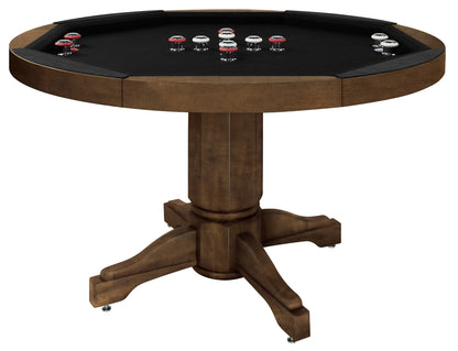 Legacy Billiards Heritage 3 in 1 Game Table with Poker, Dining and Bumper Pool in Nutmeg Finish