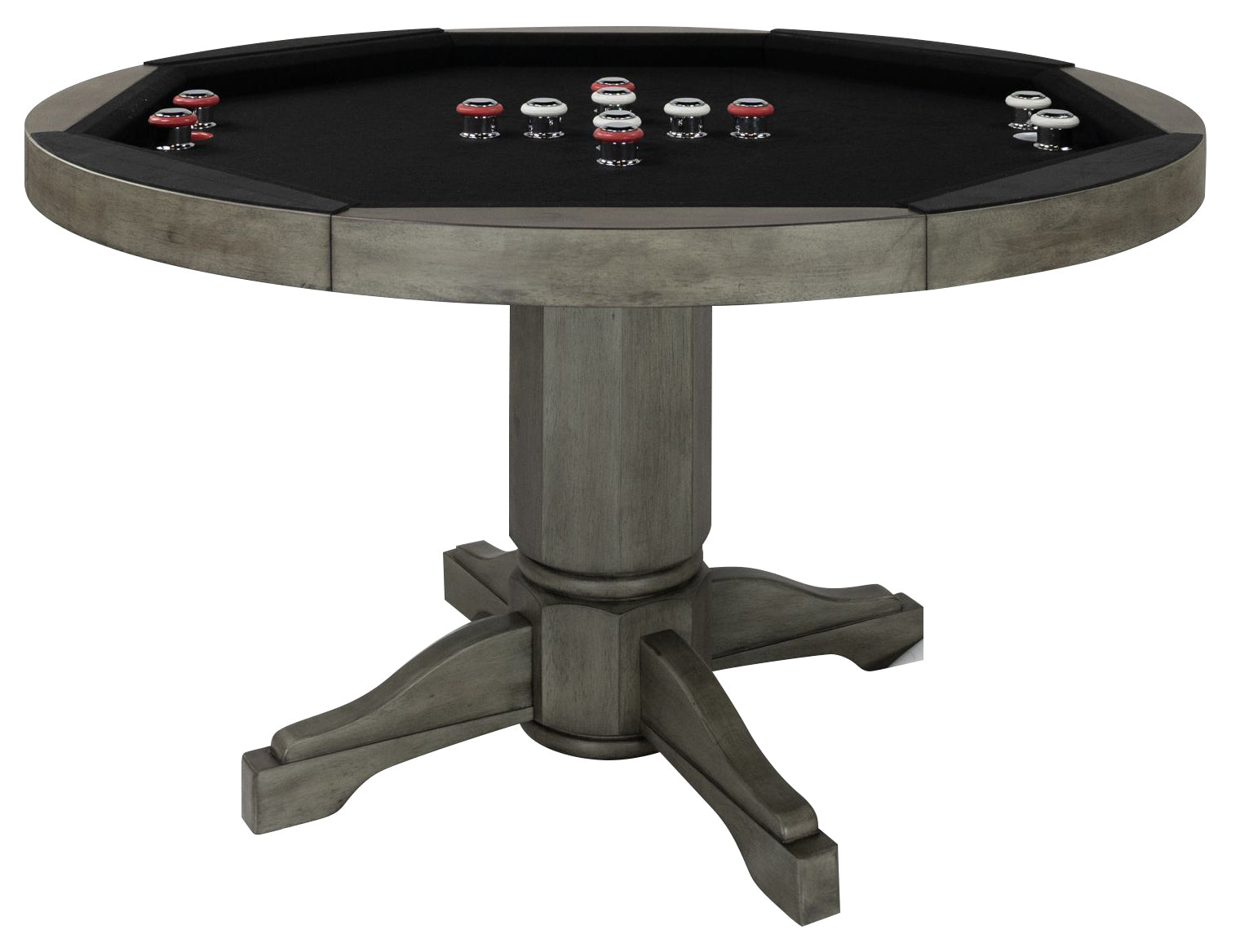 Legacy Billiards Heritage 3 in 1 Game Table with Poker, Dining and Bumper Pool in Overcast Finish
