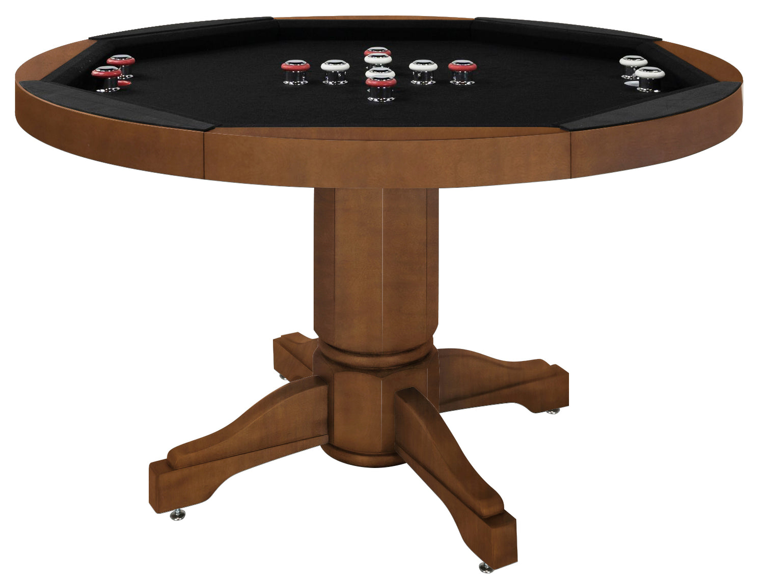 Legacy Billiards Heritage 3 in 1 Game Table with Poker, Dining and Bumper Pool in Walnut Finish