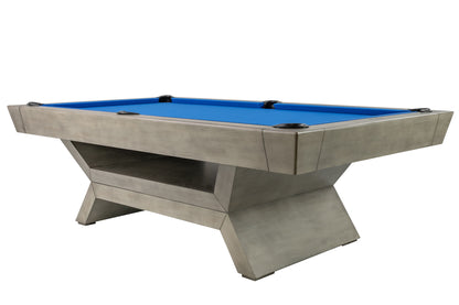 Legacy Billiards Holston Pool Table in Overcast Finish with Blue Cloth - Primary Image