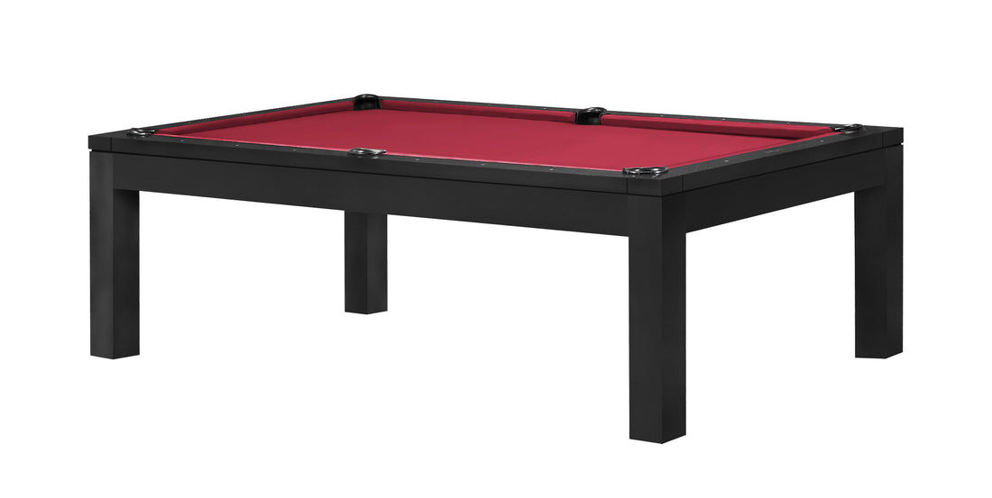 Legacy Billiards Baylor II Pool Table in Raven Finish with Legacy Red Cloth