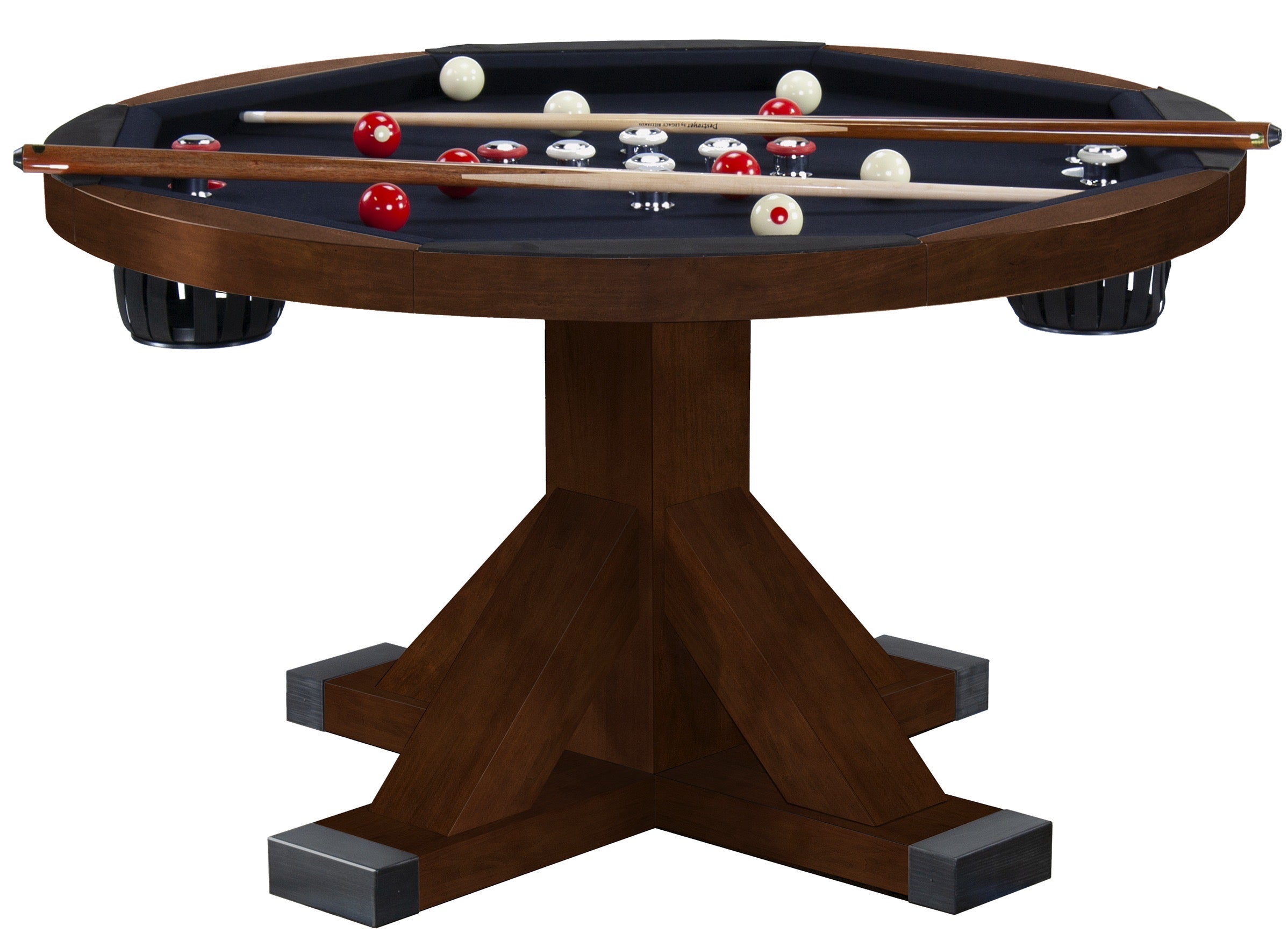 Legacy Billiards Sterling 3 in 1 Game Table with Poker, Dining and Bumper Pool in Nutmeg Finish