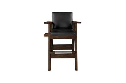 Legacy Billiards Sterling Spectator Chair in Whiskey Barrel Finish - Front View