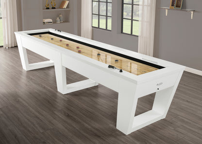 Legacy Billiards Tellico 12 Ft Shuffleboard in Frost White Finish - Room Scene