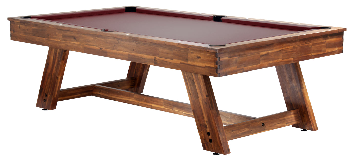 Atlanta 8 Foot Pool Table Pine Weathered Brown