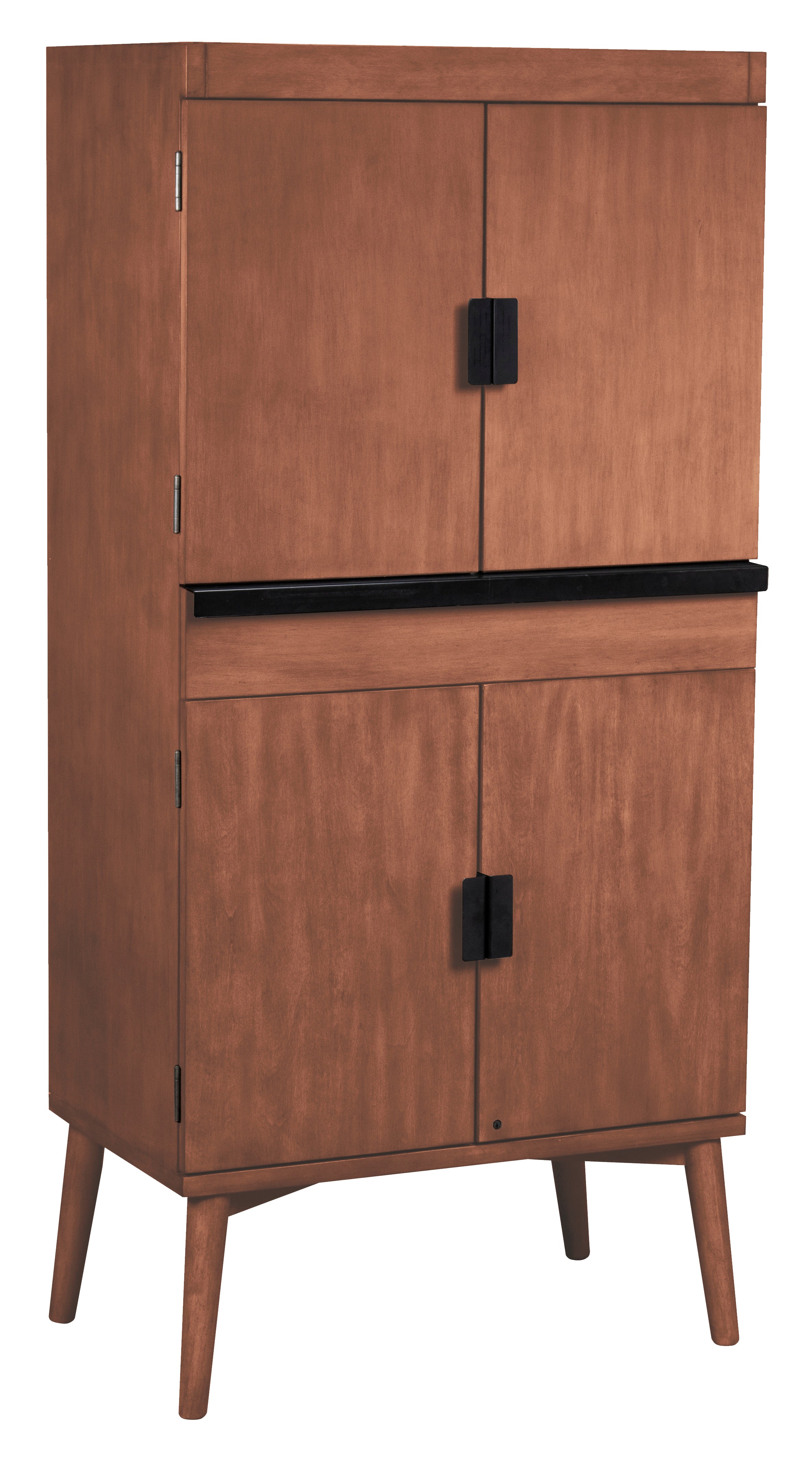 Bar cabinet with online drawers